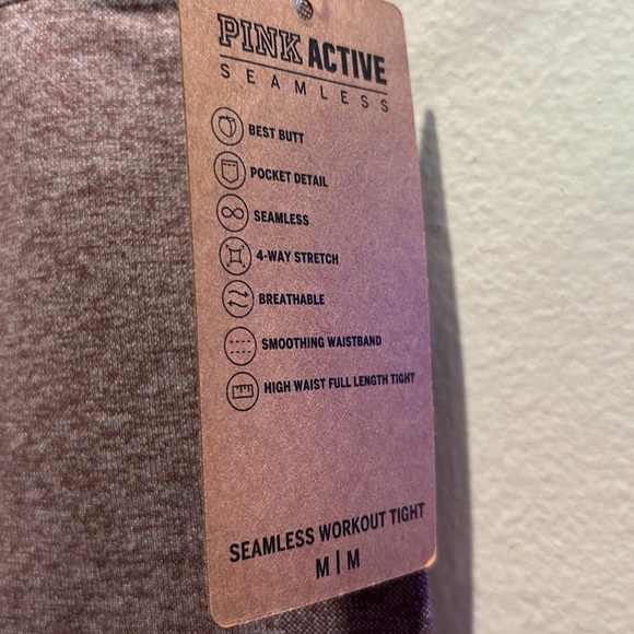 Pink women's leggings mauve color - Picture 4 of 8